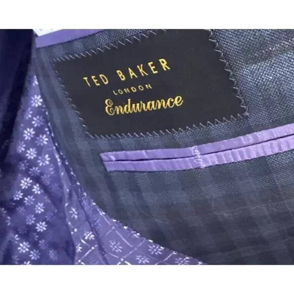 Ted Baker LONDON Endurance Size 36R Checkered Jay SPJ Wool Blazer Sports Coat - Picture 7 of 9